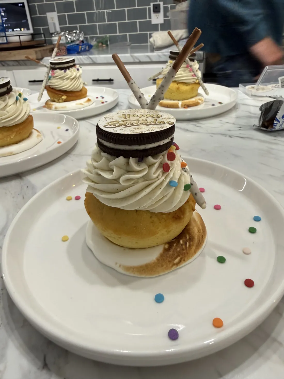 Celebration Dessert &mdash; Stacked tall with cream