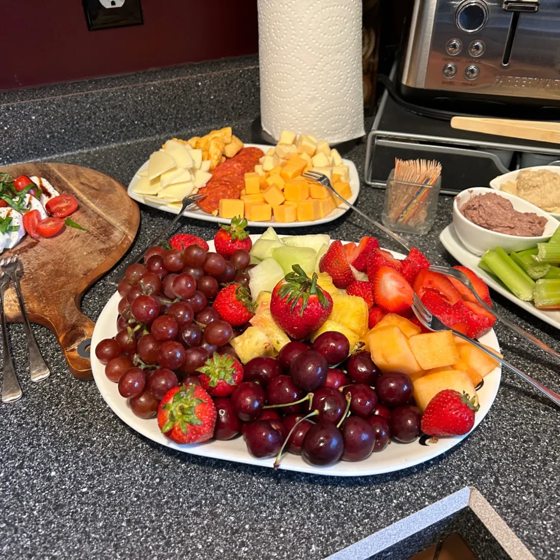 Party Snacks &mdash; Fruit flowers &mdash; light, simple, tasty and beautiful