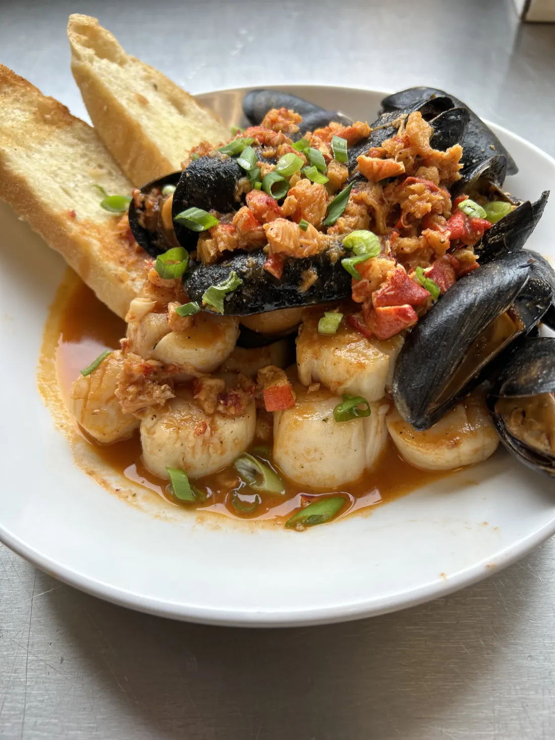 Mussels & Scallops — and other custom seafood dishes